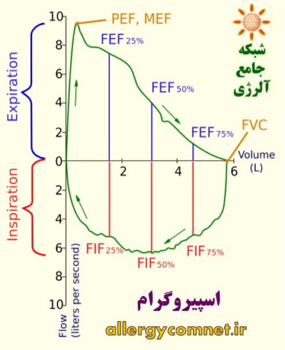 آشنایی با تست ارزیابی عملکرد ریه ها (اسپیرومتری) برای بیماران آسمی ۲- شبکه جامع آلرژی