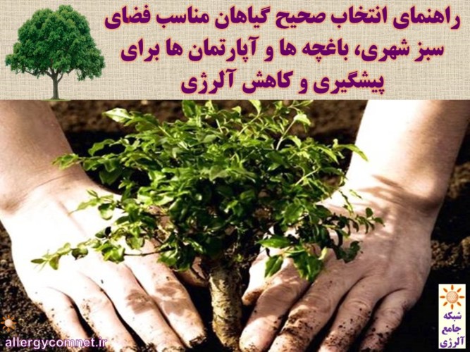 راهنمای انتخاب صحیح گیاهان مناسب فضای سبز شهری، باغچه ها و آپارتمان ها برای پیشگیری و کاهش آلرژی