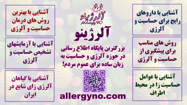 معرفی سایت آلرژینو همراه کد کیو آر